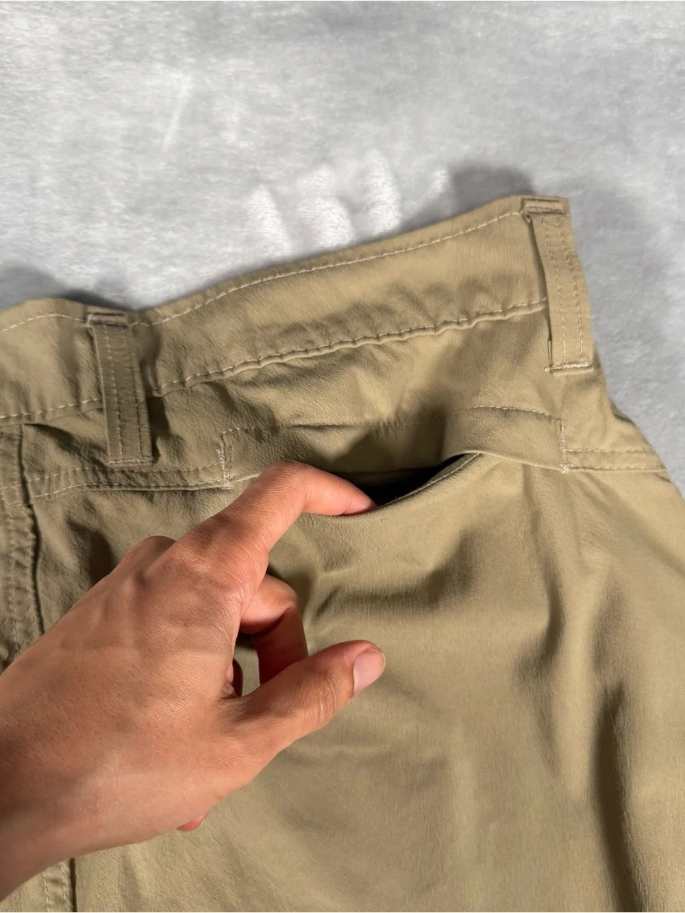 Origin Nyloc Pants Mens 36R (Fits 36x29) Stretch Hiking Made In USA Brown